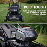 NNEMB 650CX 40V SYNC Ultra 19 Cordless Lawn Mower Kit-Fast Charger and Battery