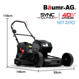 NNEMB 650CX 40V SYNC Ultra 19 Cordless Lawn Mower Kit-Fast Charger and Battery