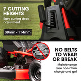 NNEMB 30 48V Brushless Electric Ride On Lawn Mower