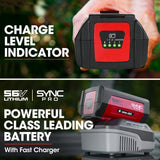 NNEMB 850CX 56V SYNC Pro 22 Cordless Lawn Mower Kit-Fast Charger and Battery
