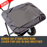 NNEMB Tow Behind Broadcast Spreader 30kg 26L Seed Fertiliser Tow Rotary