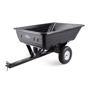 NNEMB 400LBS Poly Dump Cart Garden Tip Trailer Tray Tow Quad ATV Ride