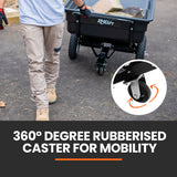 NNEMB 270kg Capacity 2in1 Poly Dump Cart and Wheelbarrow-Tow-Behind Trailer for Ride-on Mower