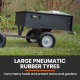 NNEMB 270kg Capacity Metal Dump Cart-for Ride on Mower