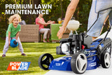 NNEMB Lawn Mower 139CC 17-Petrol Powered Push Lawnmower 4 Stroke Engine