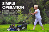 NNEMB Lawn Mower 139CC 17-Petrol Powered Push Lawnmower 4 Stroke Engine