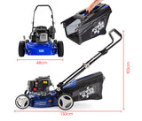 NNEMB Lawn Mower 139CC 17-Petrol Powered Push Lawnmower 4 Stroke Engine