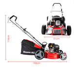NNEMB 18 175cc Self-Propelled 4-Stroke Petrol Steel Deck Lawnmower-740SX