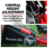 NNEMB 18 175cc Self-Propelled 4-Stroke Petrol Steel Deck Lawnmower-740SX