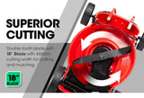 NNEMB 18 175cc Self-Propelled 4-Stroke Petrol Steel Deck Lawnmower-740SX