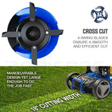 NNEMB 18 175cc Electric Start Self-Propelled 4-Stroke 4in1 Petrol Steel Deck Lawnmower-VS600e