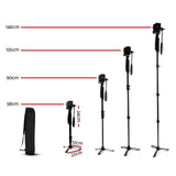 NNEDSZ Extendable Portable Camera Monopod Tripod - Black
