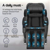 NNEMB Electric Massage Chair Full Body Reclining Zero Gravity Back Kneading
