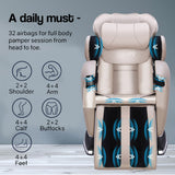 NNEMB Electric Massage Chair Full Body Reclining Zero Gravity Kneading Back