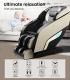 NNEMB Electric Full Body Zero Gravity Massage Recliner Chair with Heat and Bluetooth Black/Cream