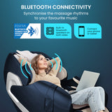 NNEMB Cloud 9 MkII Electric Massage Chair Full Body Zero Gravity with Heat and Bluetooth Navy Blue/Cream