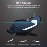 NNEMB Cloud 9 MkII Electric Massage Chair Full Body Zero Gravity with Heat and Bluetooth Navy Blue/Cream