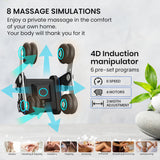 NNEMB Cloud 9 MkII Electric Massage Chair Full Body Zero Gravity with Heat and Bluetooth-Cream/Brown