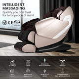 NNEMB Cloud 9 MkII Electric Massage Chair Full Body Zero Gravity with Heat and Bluetooth-Cream/Brown