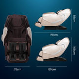 NNEMB Cloud 9 MkII Electric Massage Chair Full Body Zero Gravity with Heat and Bluetooth-Cream/Brown