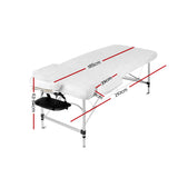 NNEDSZ 3 Fold Portable Aluminium Massage Table - Black