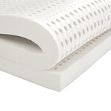 NNEIDS Latex Mattress Topper Double Natural 7 Zone Bedding Removable Cover 5cm