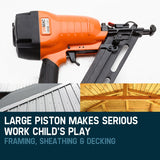 NNEMB Finishing Air Nail Gun-Heavy Duty Angled Nailer Pneumatic Finish