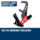 NNEMB Pneumatic Flooring Nailer Staple Gun Floor Gas Nail Cleat Stapler