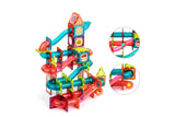 NNEKG 145 Piece Magnetic Tile Marble Ball Pipeline Run