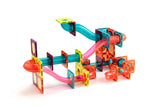 NNEKG 145 Piece Magnetic Tile Marble Ball Pipeline Run