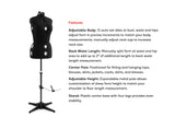 NNEKG Dressmakers Adjustable Dress Form (Size 14 20 Black)