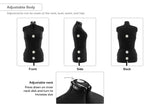 NNEKG Dressmakers Adjustable Dress Form (Size 14 20 Black)