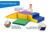 NNEKG Kids 4 Piece Soft Play Foam Corner Climber Activity Playset