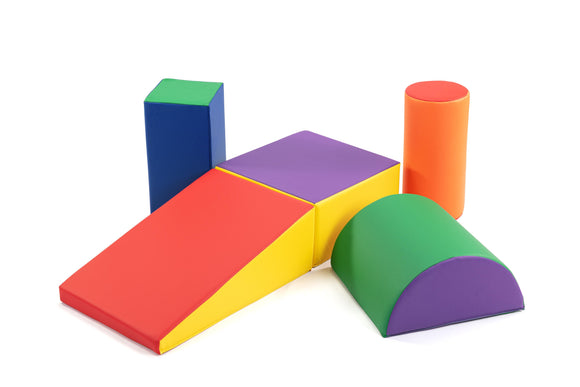 NNEKG Kids 5 Piece Soft Play Foam Corner Climber Activity Playset