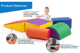 NNEKG Kids 5 Piece Soft Play Foam Corner Climber Activity Playset