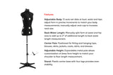NNEKG Dressmakers Adjustable Dress Form (Size 8 14 Black)