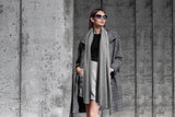 NNEKG 100% Mongolian Cashmere Wrap Scarf (200 x 75cm Grey Melange)