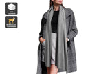 NNEKG 100% Mongolian Cashmere Wrap Scarf (200 x 75cm Grey Melange)