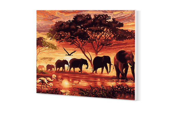 NNEKG Painting by Numbers Elephants