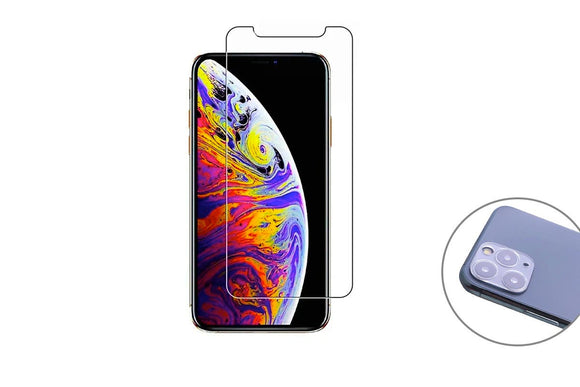 NNEKG iPhone 11 Pro Max Screen Protector + Camera Lens Protector Pack