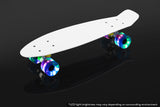 NNEKG Light Up Wheels Retro Skateboard (White)