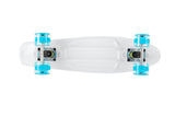 NNEKG Light Up Wheels Retro Skateboard (White)