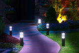NNEKG Solar Powered Bollard LED Light 2 Pack