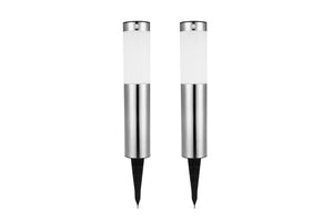 NNEKG Solar Powered Motion Sensor Bollard LED Light 2 Pack