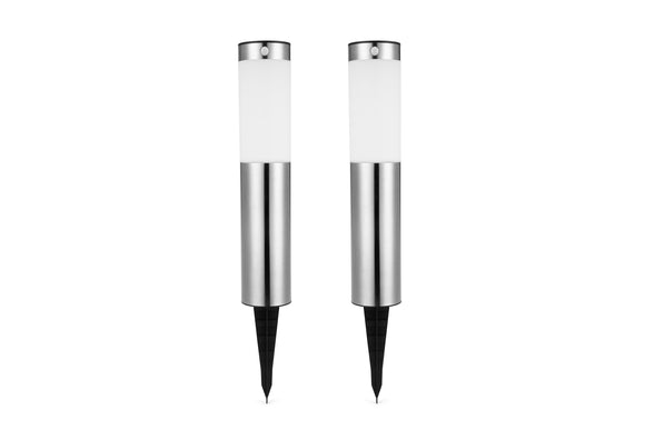 NNEKG Solar Powered Motion Sensor Bollard LED Light 2 Pack