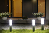 NNEKG Solar Powered Motion Sensor Bollard LED Light 2 Pack