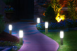 NNEKG Solar Powered Motion Sensor Bollard LED Light 2 Pack