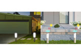 NNEKG Solar Powered Motion Sensor Bollard LED Light 2 Pack