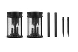 NNEKG Solar Powered 3 in 1 Flickering Lantern LED Light (2 Pack)
