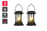 NNEKG Solar Powered 2 in 1 Flickering Lantern LED Light (2 Pack)